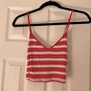 Red & white striped tank top from forever 21. Size medium.